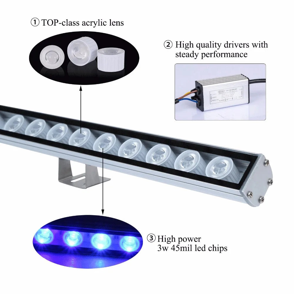 54W LED Underwater Aquarium Light. Blue