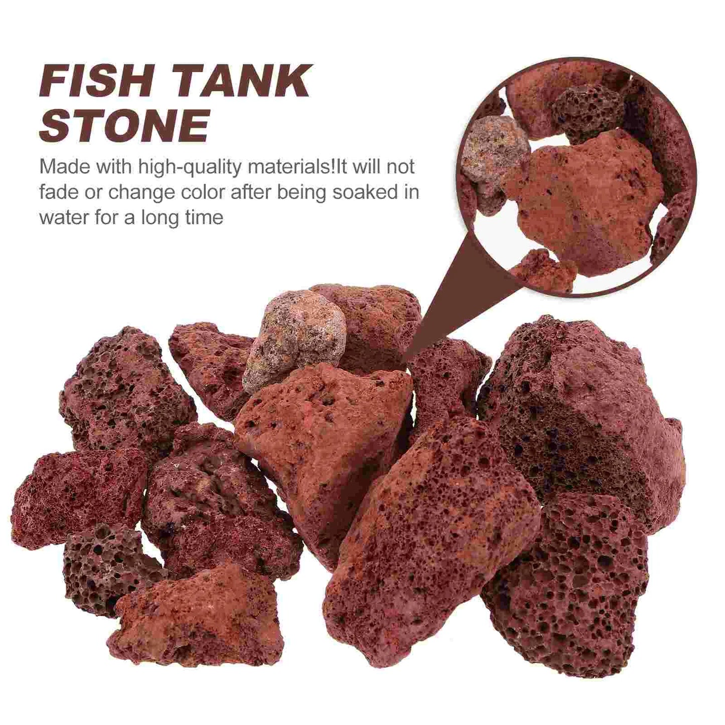 Aquarium Porous Landscaping Stone. Red