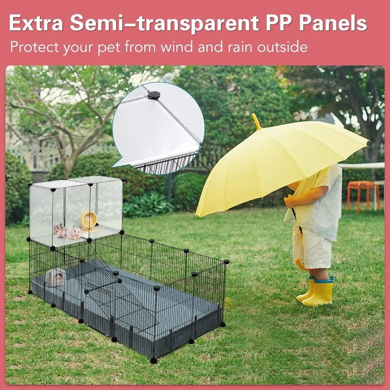 Small Portable Animal Playpen for Guinea Pigs. Indoor/Outdoor,