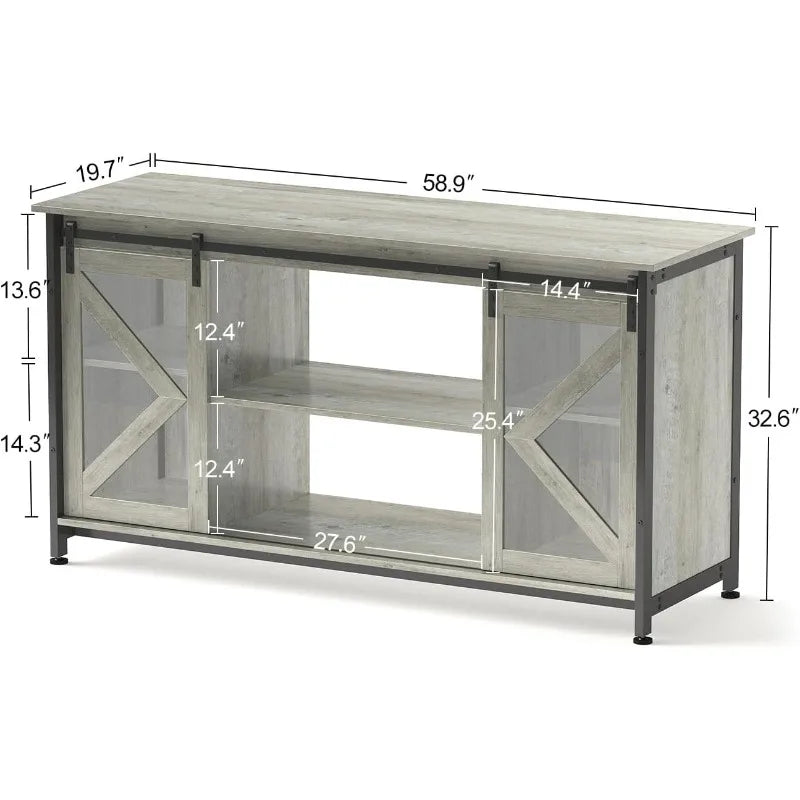 75-90 Gallon Fish Tank Stand with Cabinet, Heavy Duty Metal