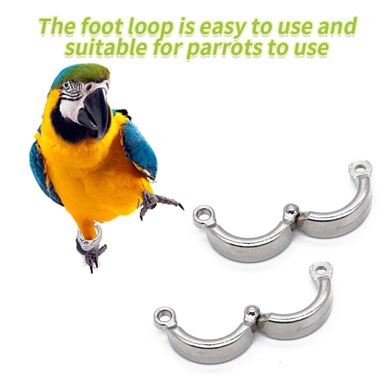 Parrot Leg Ring Stainless Steel  Anti Bite Training Accessories