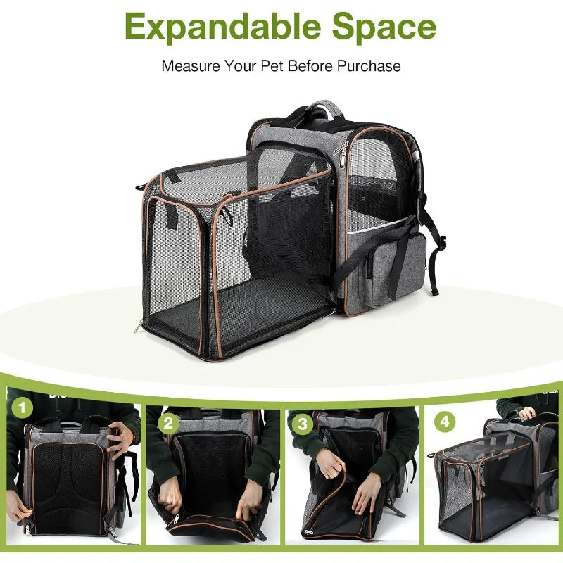 Foldable Expandable Pet Carrier Backpack