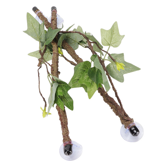 Reptile Corner Branch Terrarium Plant Decoration with Suction Cups.