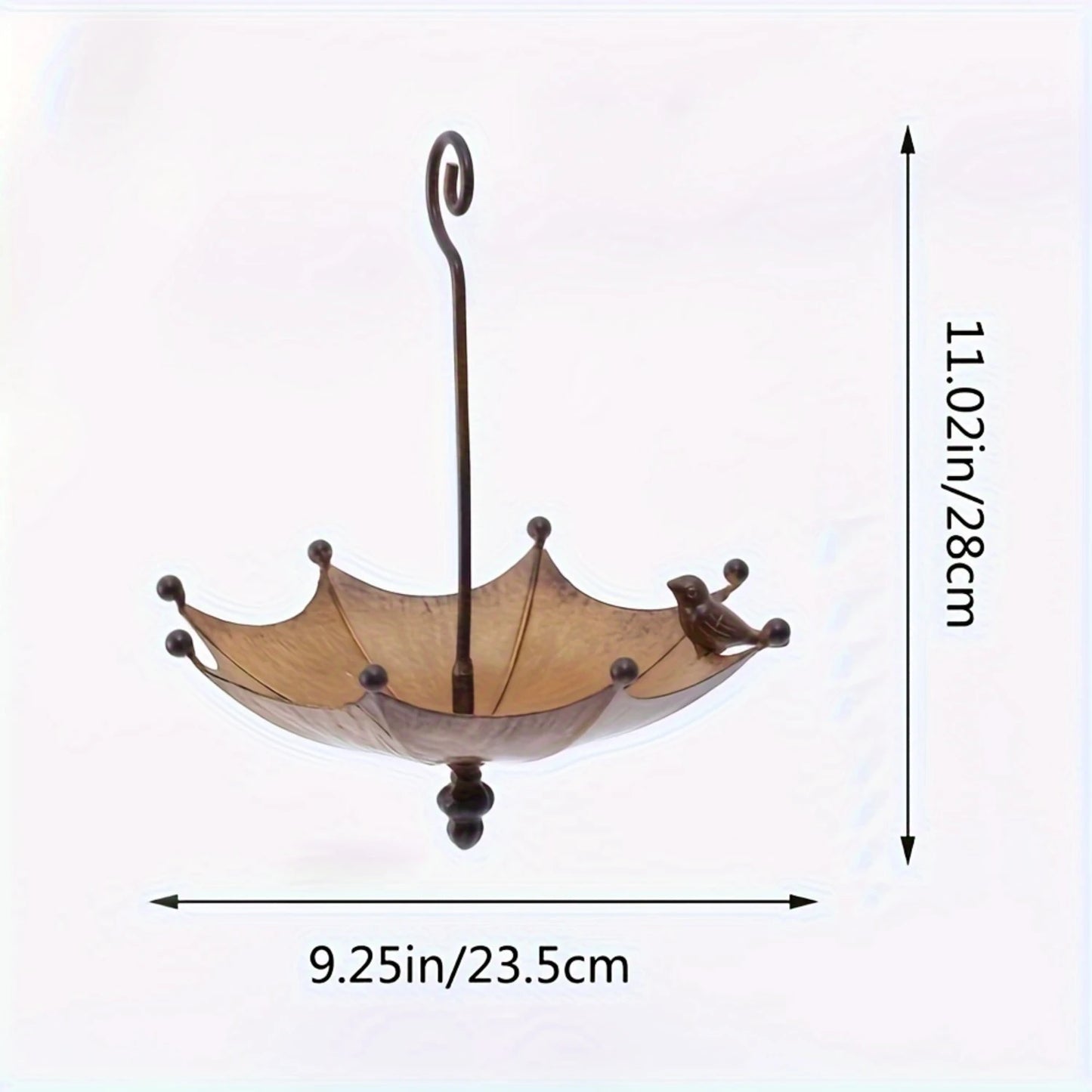 Metal Garden Art Bird Feeder - Battery-Free