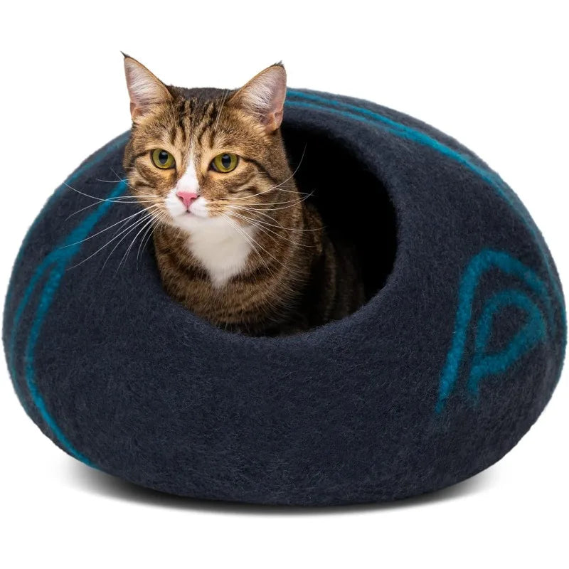 Premium Felt Handmade 100% Merino Wool Bed for Cats and Kittens