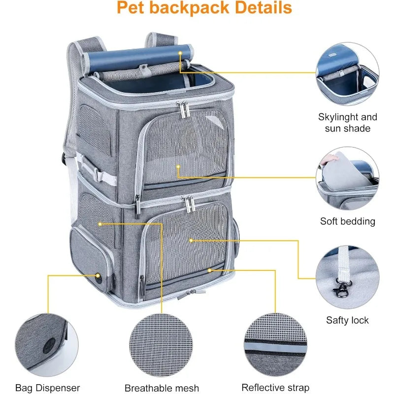 Dual Dog Backpack Carriers for Medium Dogs.