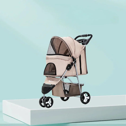 Three Wheeled Dog Stroller. Foldable