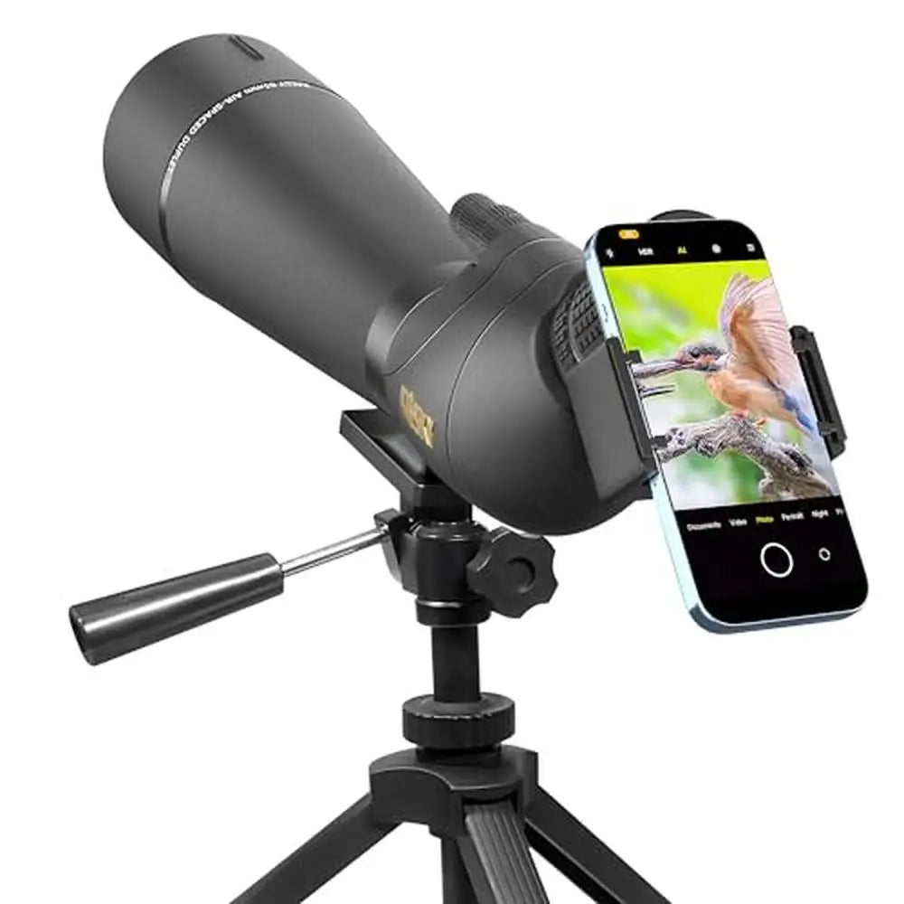 High Definition Waterproof Spotting Scope 20-60x85 with Tripod Phone Holder Carry Bag Ideal Bird Watching Wildlife Observation