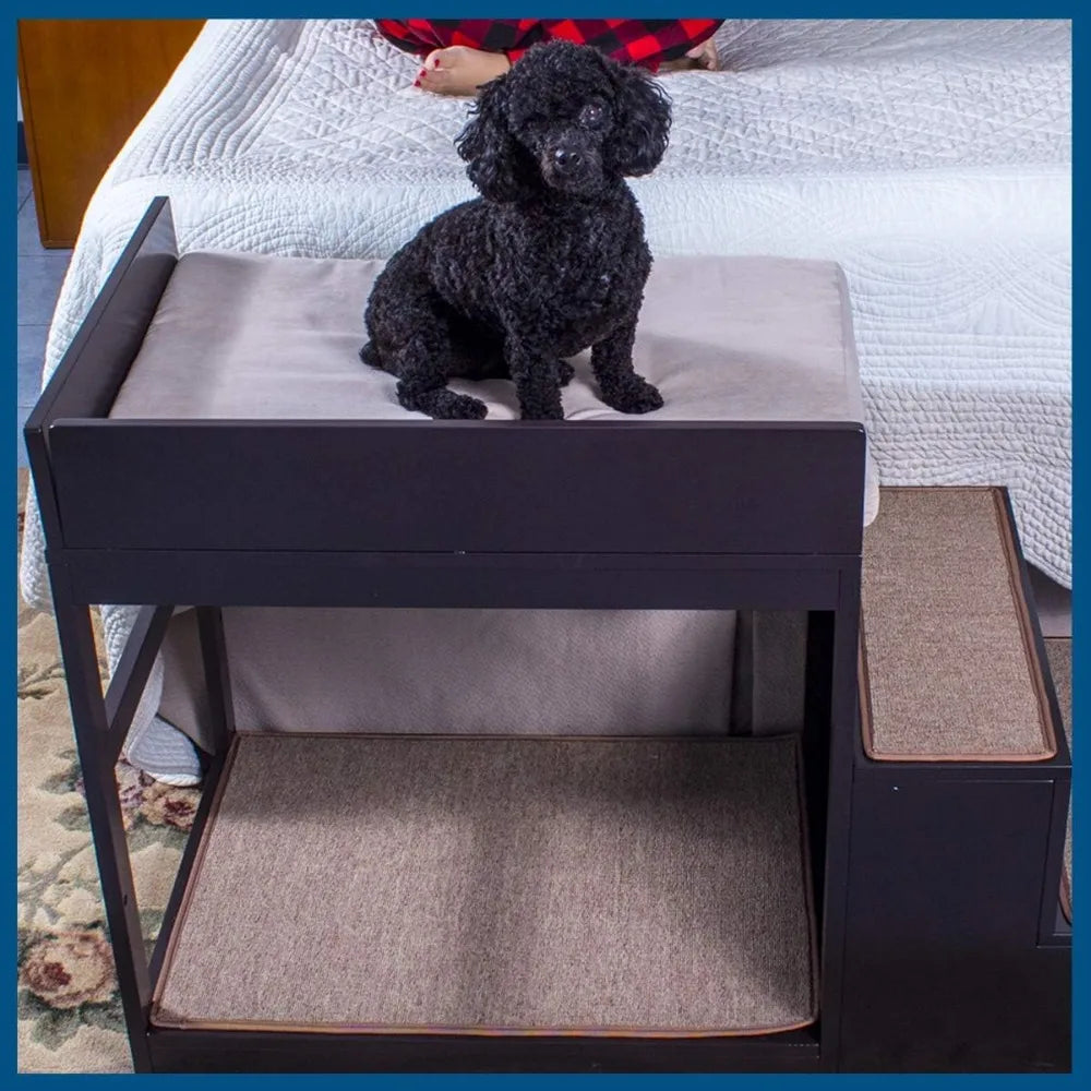 Multi-Level Pet Stairs for High Beds and Couches. 3 Step System for Small Sized Dogs/Cats