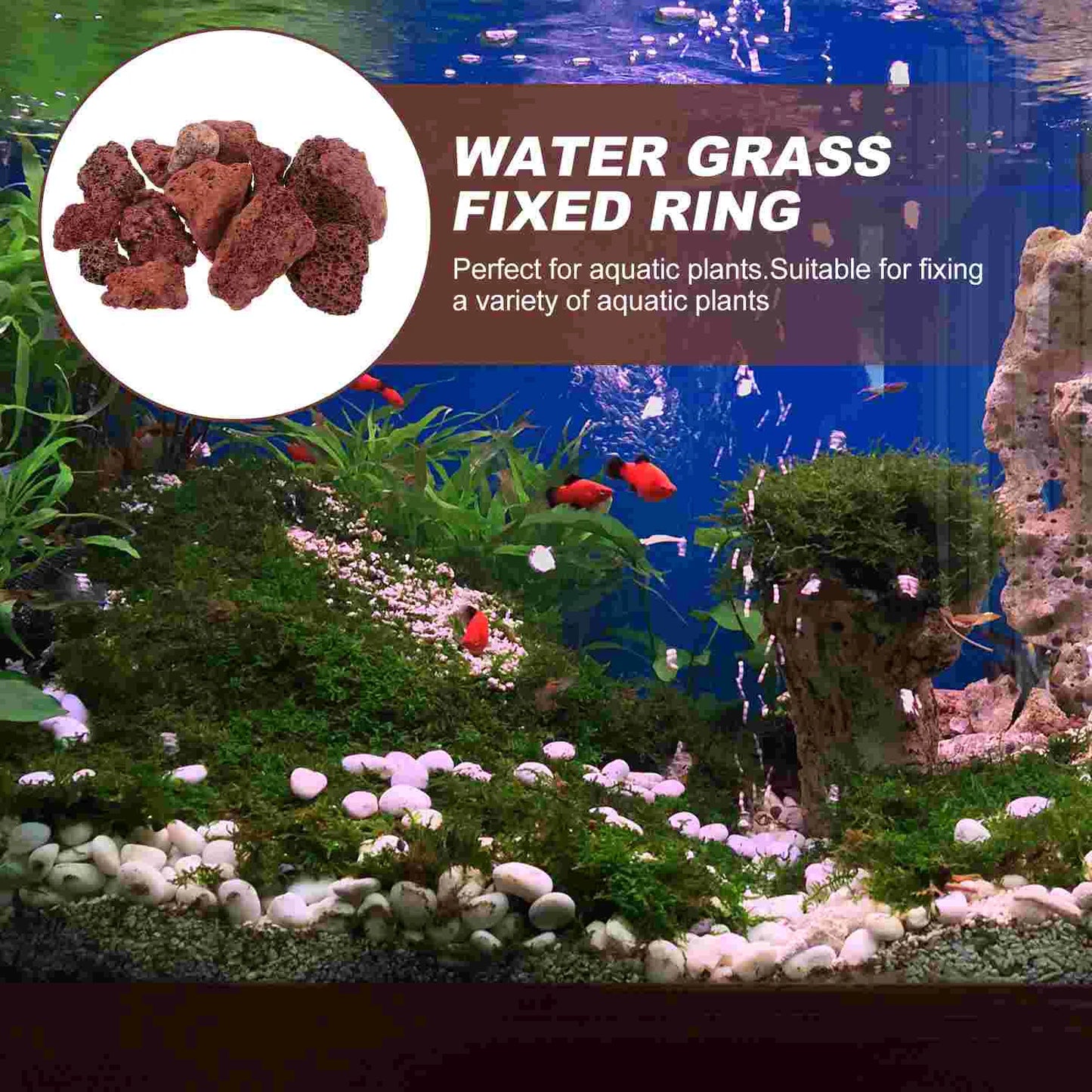 Aquarium Porous Landscaping Stone. Red