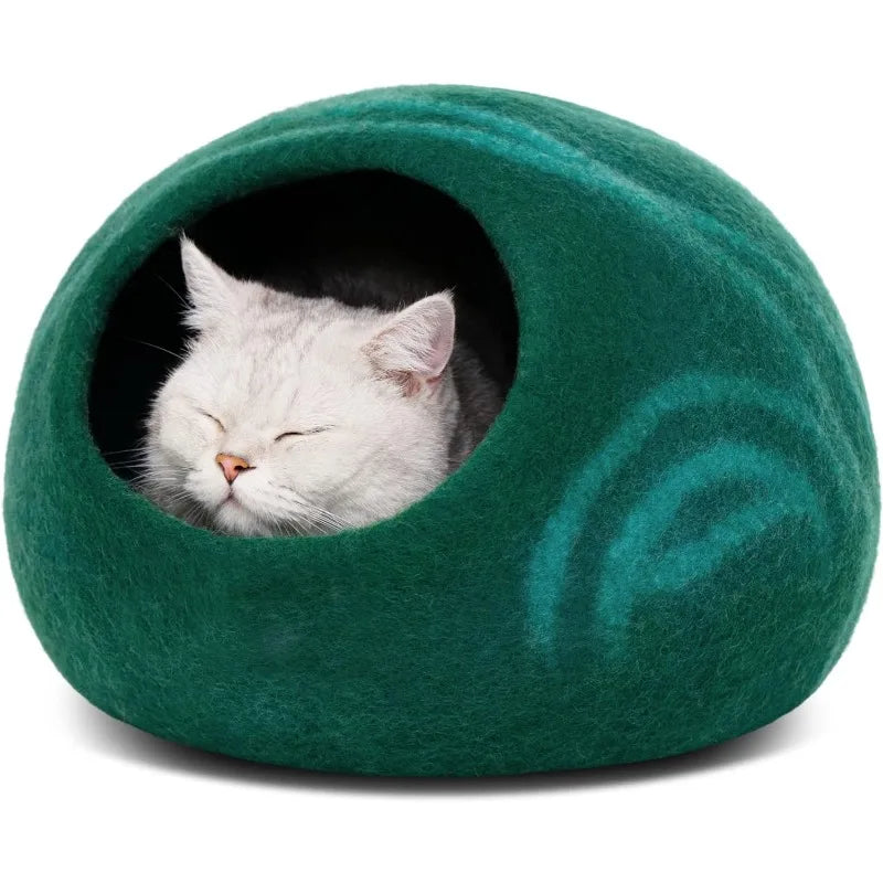 Premium Felt Handmade 100% Merino Wool Bed for Cats and Kittens