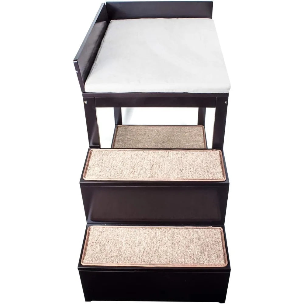 Multi-Level Pet Stairs for High Beds and Couches. 3 Step System for Small Sized Dogs/Cats