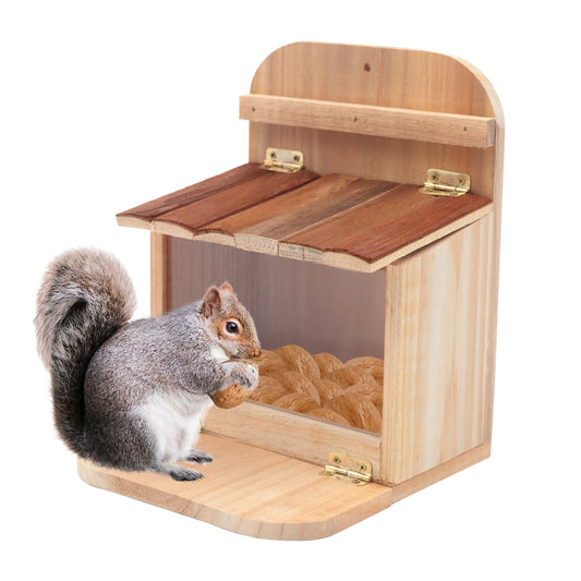 Wooden Squirrel Feeder