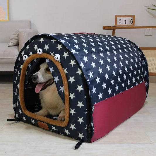 3 in 1 Indoor Outdoor Insulated Dog House with Cushion Mat. Medium/Large Size Dogs.