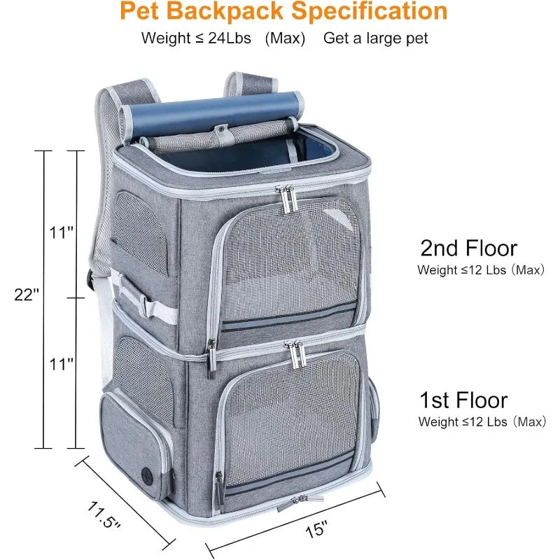 Dual Dog Backpack Carriers for Medium Dogs.