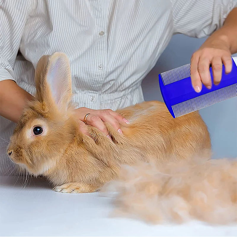 4Pcs Grooming Kit. Tear Stain Remover, Combs, Pet Nail Clipper, Double-Sided Shampoo Bath Brush.