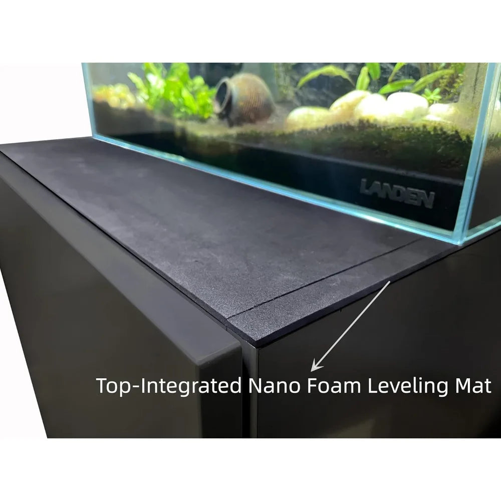 Wooden Stand and Cabinet for up to 20 Gal Tank.  Nano Foam Leveling Mat