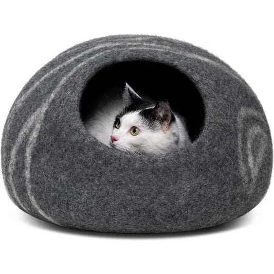 Premium Felt Handmade 100% Merino Wool Bed for Cats and Kittens