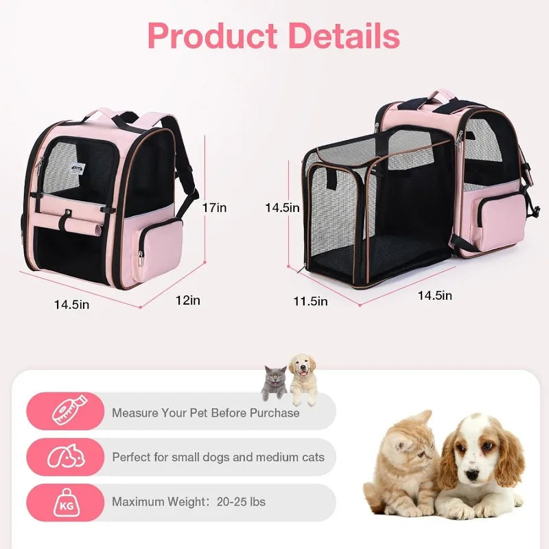 Foldable Expandable Pet Carrier Backpack