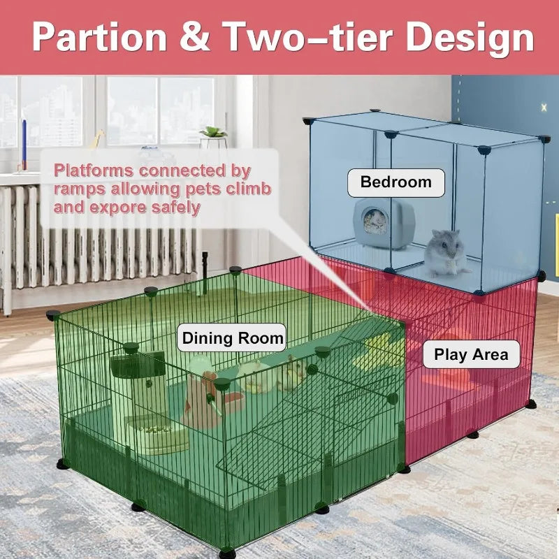 Small Portable Animal Playpen for Guinea Pigs. Indoor/Outdoor,