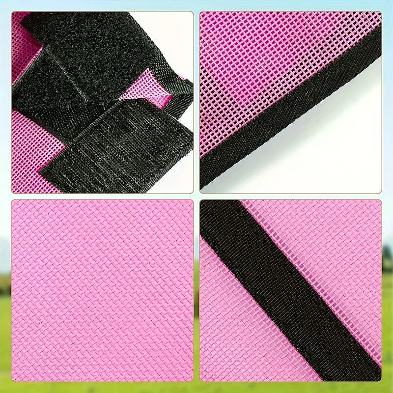 4-Pack Breathable Mesh Horse Fly/Anti-Mosquito Protection Sleeves for Horses - One Size Fits All (18.5"x14.2"x14.2")