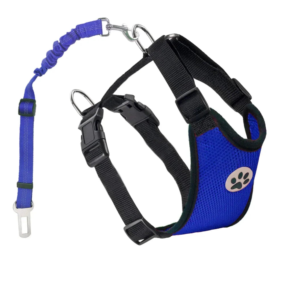 Dog Seatbelt Harness Breathable Mesh. Adjustable